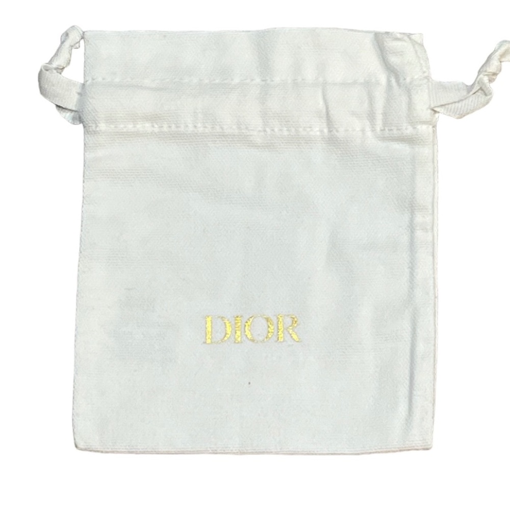 DIOR Small Drawstring Closure Dust Bag, White